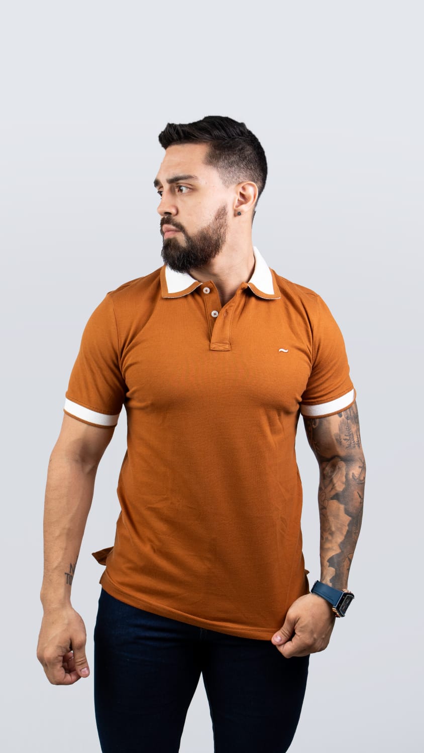 CAMISETA TIPO POLO DE HOMBRE CAÑAMO.