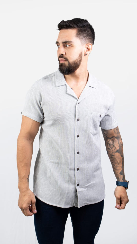 CAMISA MANGA CORTA DE HOMBRE CAÑAMO.