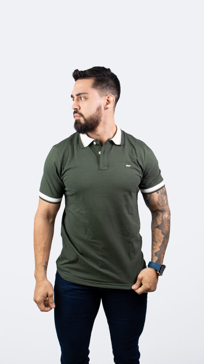 CAMISETA TIPO POLO DE HOMBRE CAÑAMO.