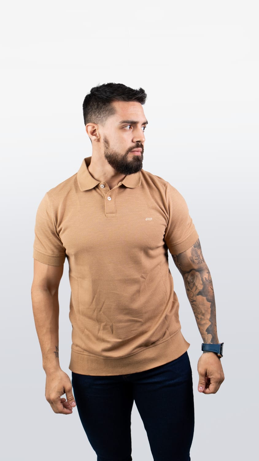 CAMISETA TIPO POLO DE HOMBRE CAÑAMO.